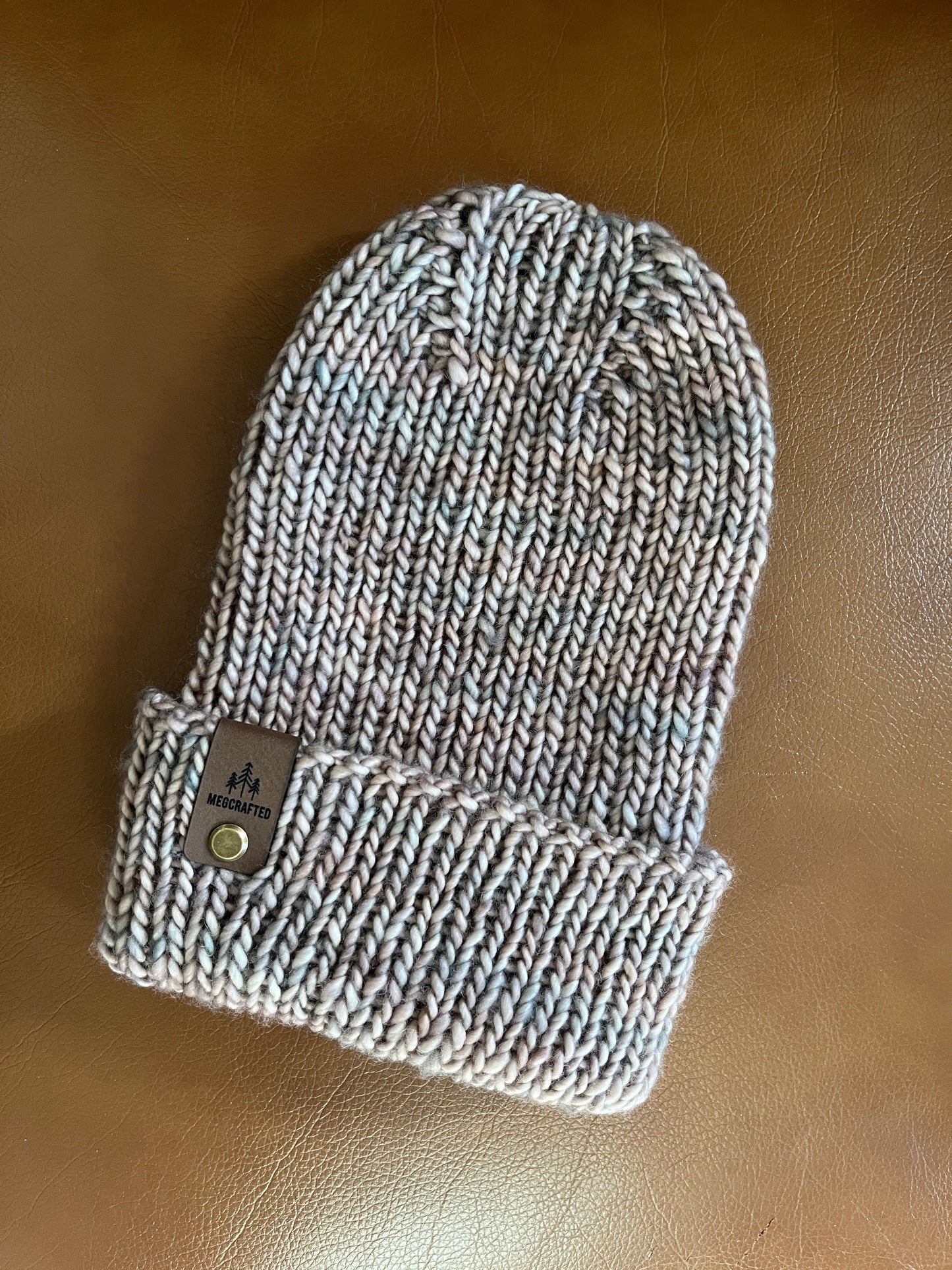Merino Wool Knitted Hat - Wildwood in Whole Grain