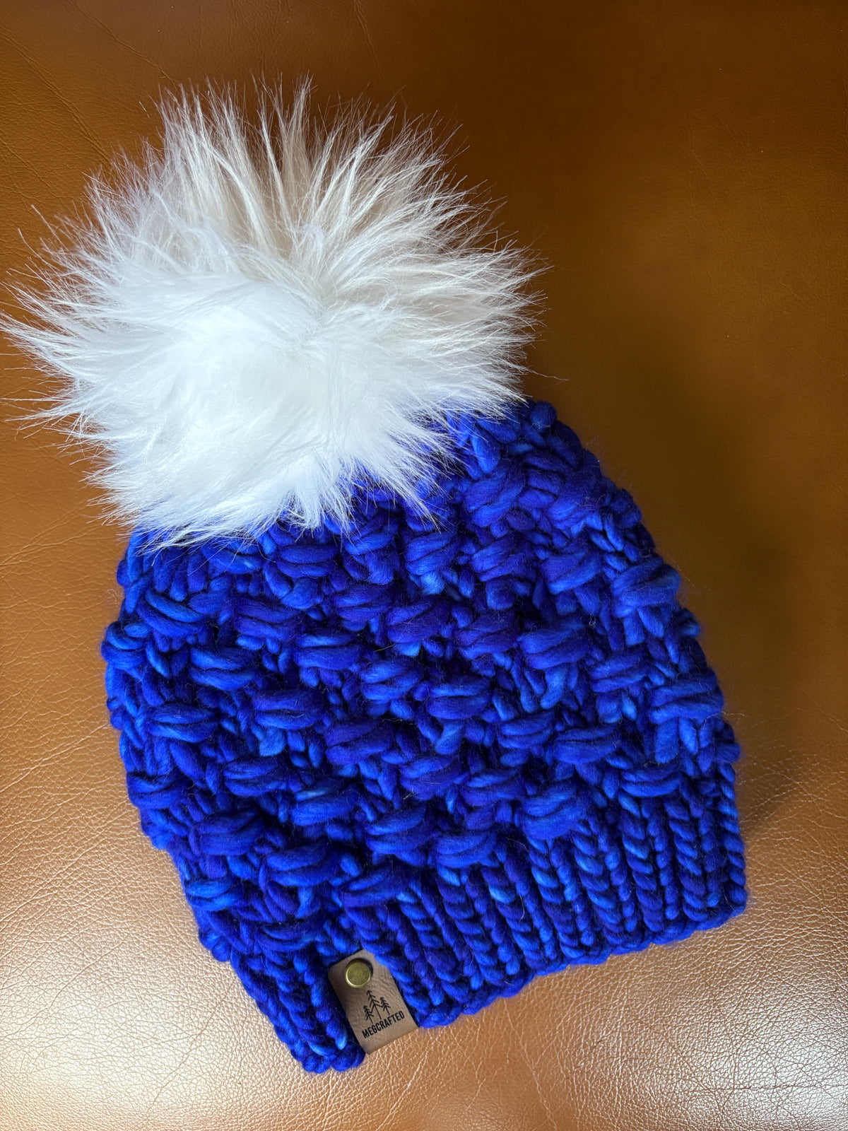Merino Wool Knitted Hat - Tula in Royal Blue