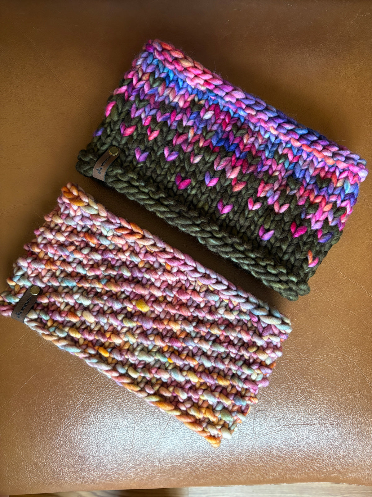 Custom Order - 2 Merino Wool Chunky Knit Mini Cowls