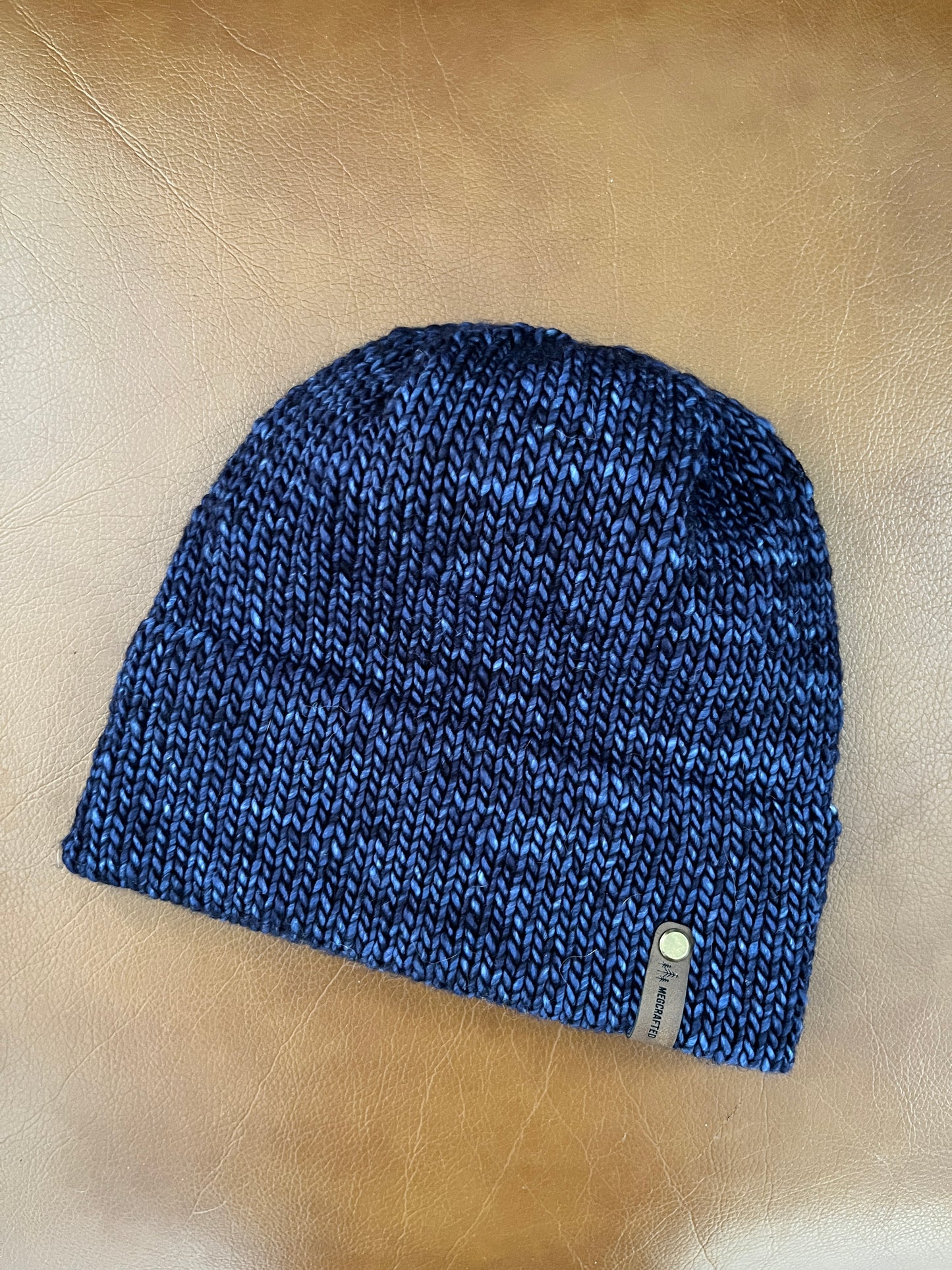Merino Wool Knitted Jake Beanie - Navy