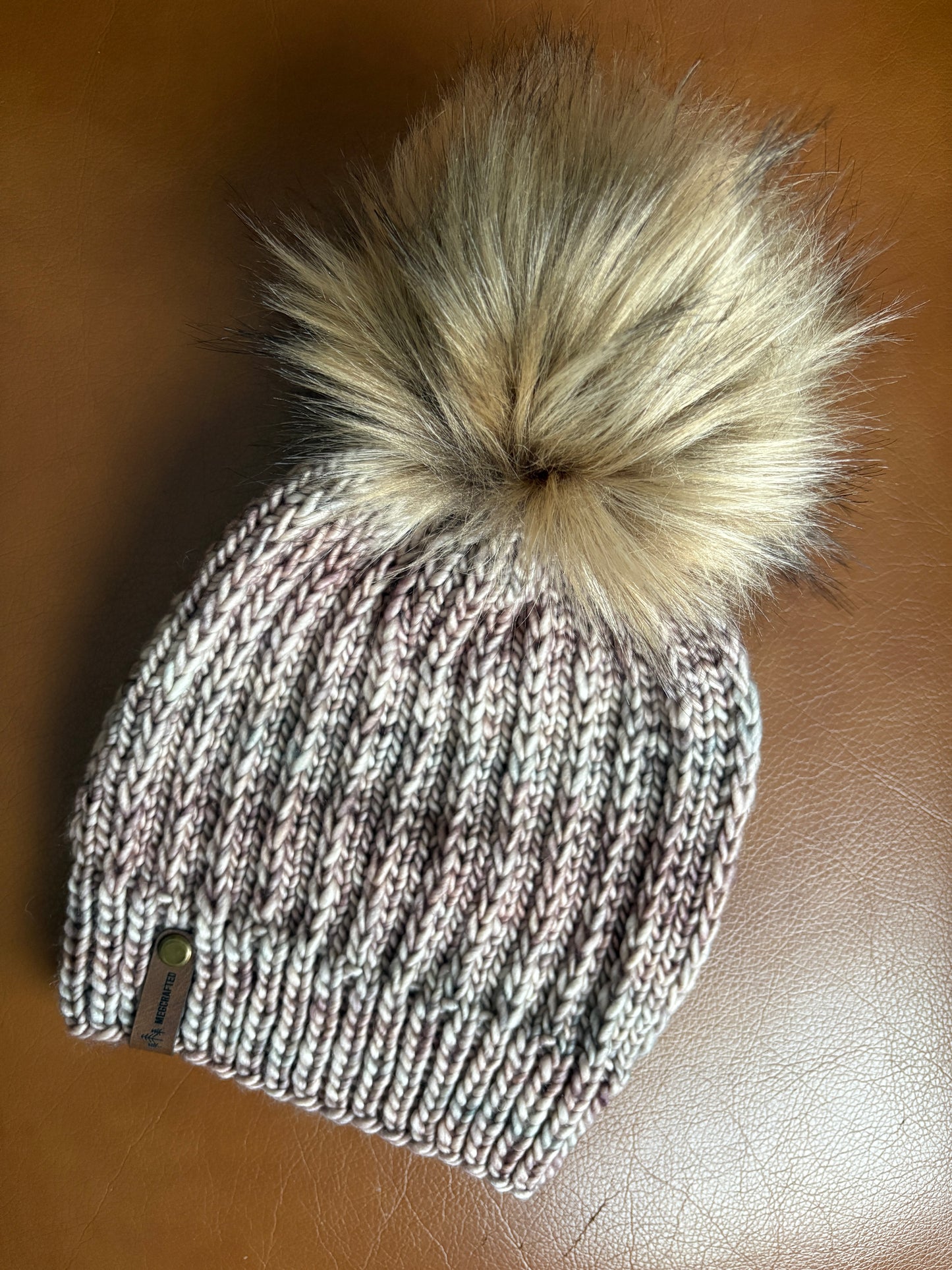 Merino Wool Knitted Hat - Aspen in Whole Grain