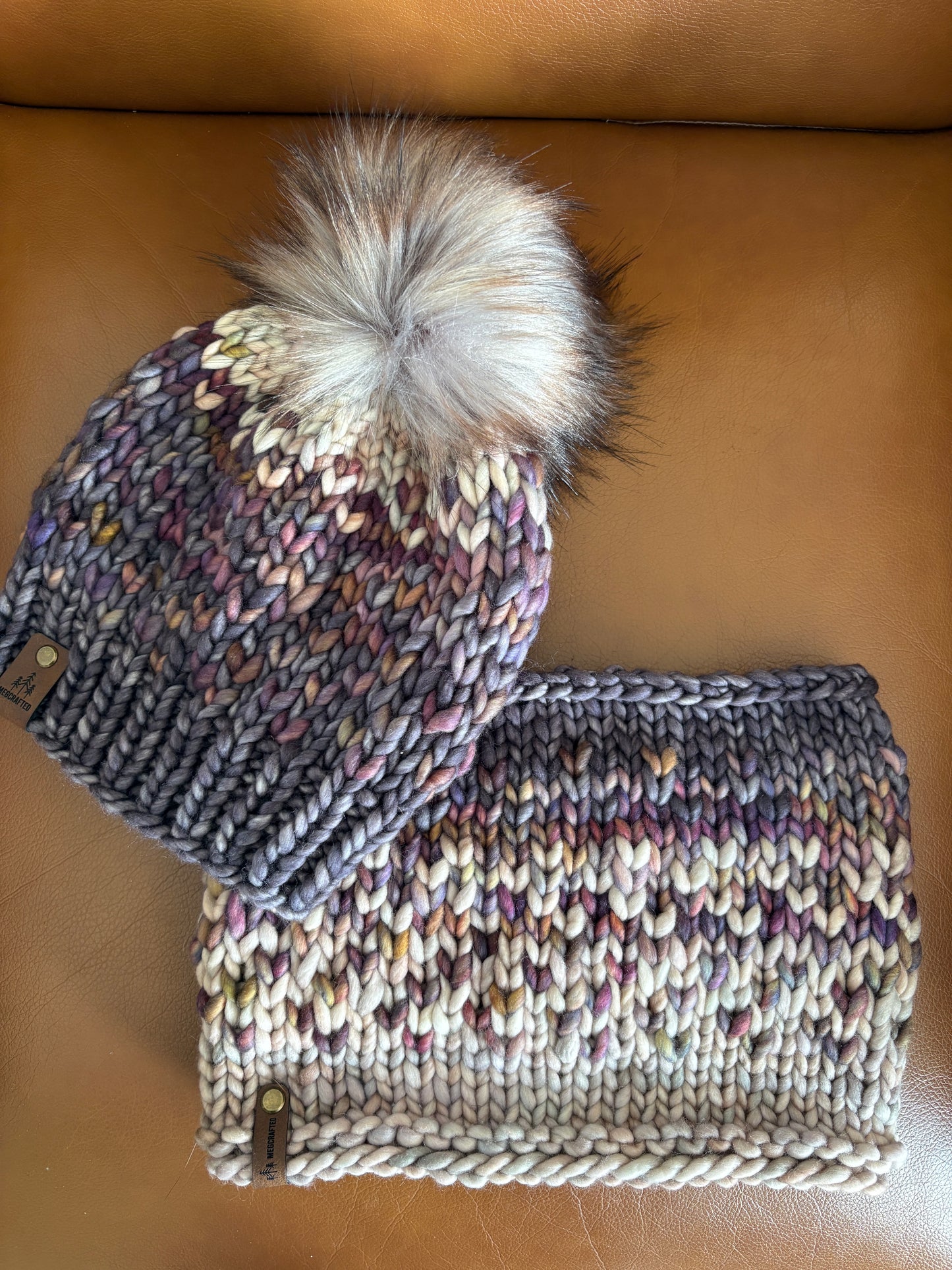 Merino Wool Knitted Hat - Sunrise in Aurora