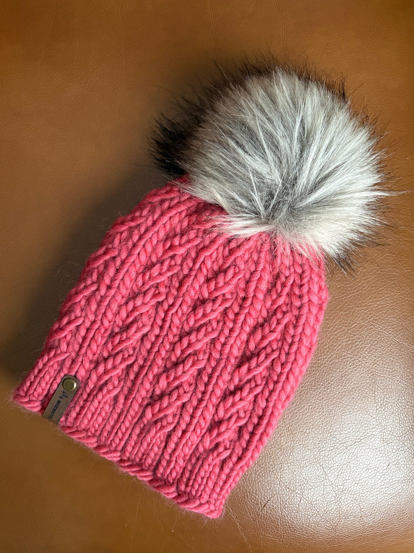 Peruvian Wool Knitted Hat - Spindrift in Dusty Pink