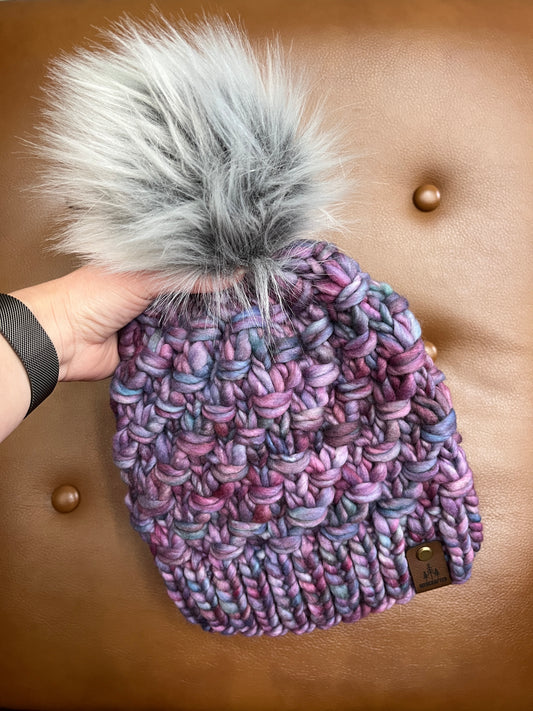 Merino Wool Knitted Hat - Tula in Boreal