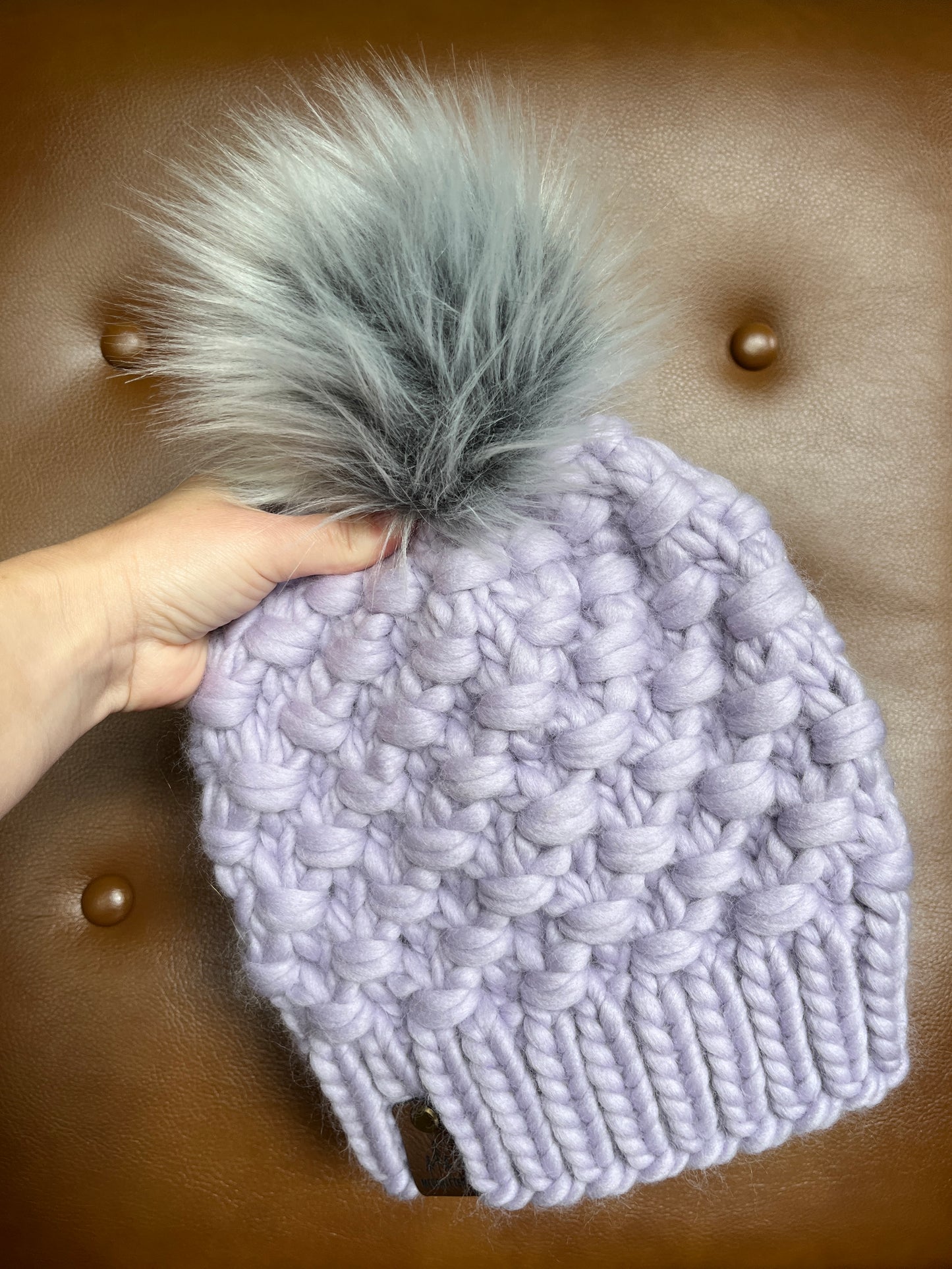 Peruvian Wool Knitted Hat - Tula in Lilac