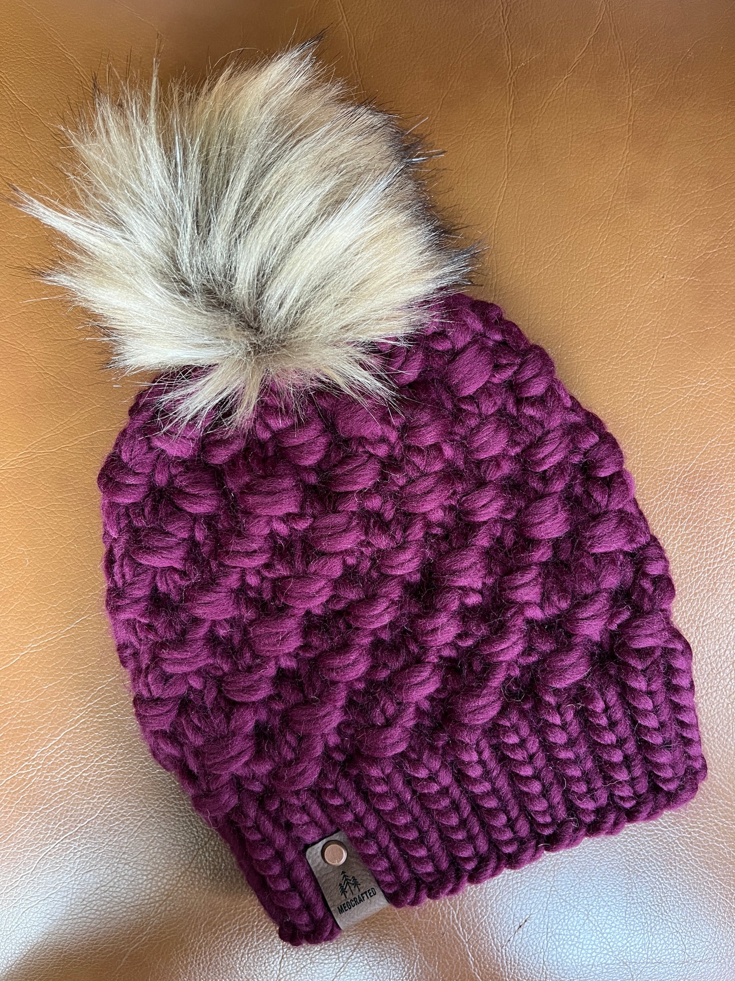 Peruvian Wool Knitted Hat - Tula in Maroon